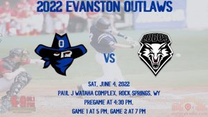 Baseball: Outlaws at Rock Springs Tournament vs Wheatland Lobos Double Header 5pm and 7pm